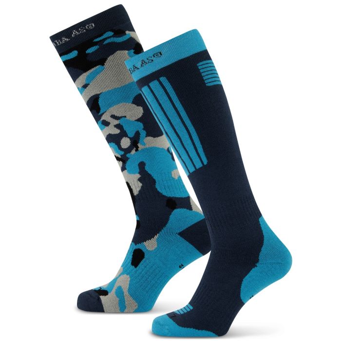Poederbaas Skisocken 2-Pack Camo Navy