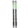 Atomic Redster XT 2022 Skier mit Bindungen – Frontansicht, schwarze Skier mit grünen Akzenten.