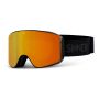 SIGO-200-10-18 Skibrille in der Detailansicht, zeigt das orangefarbene Spiegelglas und das SINNER Logo.