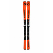 Blizzard Firebird Ti Ski auf Weiß, von Spitze bis Ende mit Bindung, orange und schwarz, Länge 176 aufgedruckt
