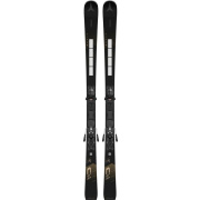 Atomic Cloud C14 Black - 2025: Ski von vorne, schwarzes Design mit goldenen Akzenten.
