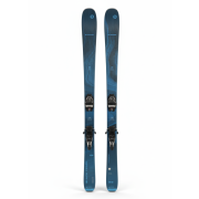 Paar Blizzard Black Pearl 88 Ski mit Bindung von oben gesehen, in Blau, vor weißem Hintergrund
